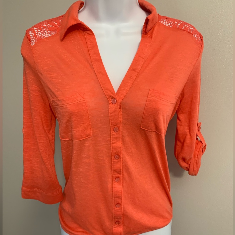 Derek Heart Lace Detail Top